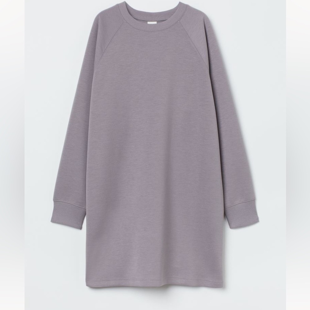 H&M grey soft sweatshirt long sleeve dress. Size xs